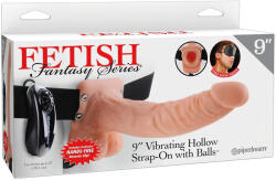 Pipedream Fetish Fantasy Series - 9" Vibrating Hollow Strap-on with Balls