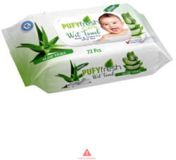 Pufy Fresh nedves törlőkendő72db-os Aloe Vera