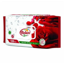 Belux nedves törlőkendő Lime 120 db Rose