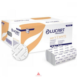 Lucart Easy V2 Hajtogatott kéztörlő 2rtg. fehér, 20x190 lap/karton 863048J