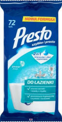  Presto Clean törlőkendő 72db-os Fürdőszobai 2in1 Power Fresh