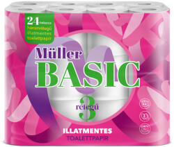 Müller toalettpapír Basic 24tek. 3rtg 100% cell