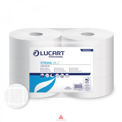 Lucart Strong 26 J Nagytekercses toalettpapír 2 rtg. 100% cell. hófehér, 26 cm. 255m. 6tek/csom 812204J