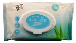 Well Done Nedves Törlőkendő 60db-os Aloe Vera (Kék)