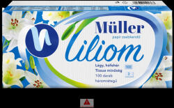 Müller Liliom Papírzsebkendő 100db-os 3rtg. 100% cell. Natur
