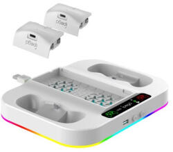 Ipega Xbs012s Multifunkciós Rgb Töltőállvány + 2 Akkumulátor Xbox S Fehér