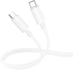 BOROFONE Cable BX112 Lemon - Type C to Type C - PD 60W 1 méter fehér
