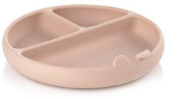 Jane Farfurie BLW, Din silicon, Cu ventuze, 17 x 17 x 4 cm, BPA Free, Pale (8420421089347) Set pentru masa bebelusi
