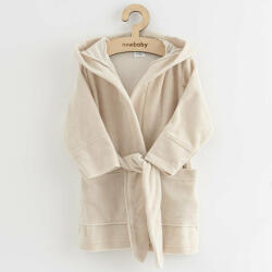 New Baby Halat de baie, New Baby, Pentru copii, Cu buzunare, Cu cordon, Marime 104/110, Din bumbac 100%, Beige (56731) - roua