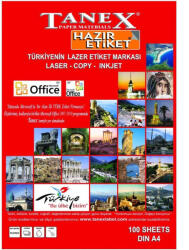 Tanex Etichete 14/a4 105*42.69mm colturi drepte 100/top tanex (TW2712)