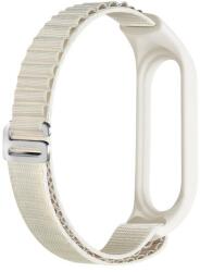  strap-031 Xiaomi Mi Smart Band 5 / Smart Band 6 / Smart Band 7 fehér okosóra nylon sport szíj (strap-031)