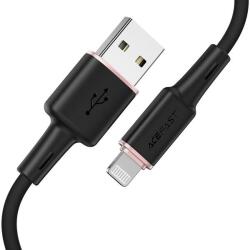 ACEFAST C2-02b Acefast C2-02 USB-A - Lightning kábel, 1.2m, 2.4A, MFI engedélyes, szilikon, fekete (C2-02b)