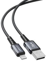 ACEFAST C1-02gr Acefast C1-02 USB-A - Lightning kábel, Al csatlakozó, 1.2m, 2.4A, MFI engedélyes, szürke (C1-02gr)
