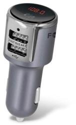 GSM035872 Forever TR-340 Bluetooth FM transzmitter, távirányító, 2 x USB-A, 2.4, ezüst (GSM035872)