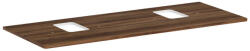 Hansgrohe Xelu Q Pultlap 1360/550 dupla kivágással csaplyukas mosdótálhoz, sötét dió 54125630 (54125630)