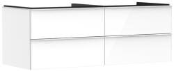 Hansgrohe Xelu Q Konzolos mosdószekrény négy fiókkal 1360/550 mosdótálakhoz, matt fehér fogantyú/magasfényű fehér 54086700 (54086700)