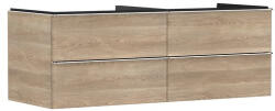Hansgrohe Xelu Q Konzolos mosdószekrény négy fiókkal 1360/550 mosdótálakhoz, króm fogantyú/természetes tölgy 54088000 (54088000)