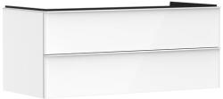 Hansgrohe Xelu Q Két fiókos mosdószekrény 1180/550 mosdótálhoz, matt fehér fogantyú/magasfényű fehér 54082700 (54082700)