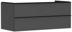 Hansgrohe Xelu Q Két fiókos mosdószekrény 1180/550 mosdótálhoz, matt fekete fogantyú/matt szürke gyémánt 54083670 (54083670)