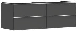 Hansgrohe Xelu Q Konzolos mosdószekrény négy fiókkal 1360/550 mosdótálakhoz, matt fehér fogantyú/matt szürke gyémánt 54087700 (54087700)