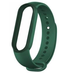 strap-016 Xiaomi Mi Smart Band 5 / Smart Band 6 / Smart Band 7 sötét zöld szilikon okosóra szíj (strap-016)