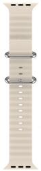 strap-033 Apple Watch 0-5 szériákhoz 38mm / 40mm / 41mm bézs dupla csatos szilikon okosóra szíj (strap-033)