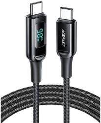 ACEFAST C6-03b Acefast C6-03 Type-C - Type-C kábel, 2m, PD100W, 5A, LCD, fekete (C6-03b)