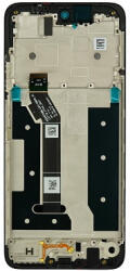 Motorola Moto G35 Előlap Keret+LCD Kijelző+Érintőpanel, Fekete (5D68C28856) Gyári, Service Pack