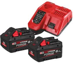 Milwaukee M18 FORGE NRG készlet, 2×8 Ah akku, töltő | M18 FORGENRG-802 (4933498612) (4933498612)