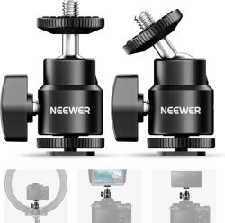 NEEWER 1/4" Hot Shoe Mount Vakupapucs-Gömbfejes Adapter / Vakucsatlakozó Adapter (2db) (10100226)