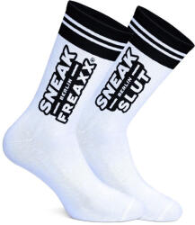 SneakFreaxx Sneak Slut - stílusos fehér-fekete zokni - szexvital