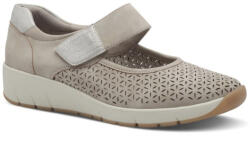 Jana Soft Line női taupe színú tépőzáras félcipő 24664-42-341 07483