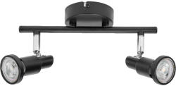 OSRAM LED SPOT BLACK beltéri oldalfali lámpatest fekete színben, 2db GU10 foglalattal, IP20 védettséggel, 5 év garanciával, 220-240V ( 4058075828780 ) (4058075828780)