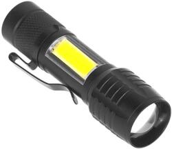 TifanTEX Lanternă LED cu zoom, din aluminiu, USB (Lanternă tactică de) (3506E5)