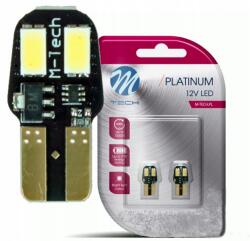 m-tech Platinum W5W T10 fehér színű izzó helyettesítő LED CANBUS SMD 6000K (1 pár) LB806W (LB806W)