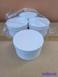  Papírdoboz kerek 14x8cm - Törtfehér