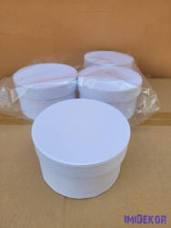  Papírdoboz kerek 14x8cm - Fehér