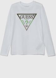 GUESS gyerek pamut hosszú ujjú felső fehér, nyomott mintás, L4YI07 K8HM4 - fehér 175