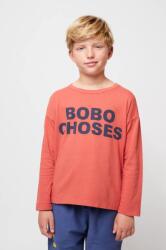 Bobo Choses gyerek pamut hosszú ujjú felső narancssárga, 324EC010 - narancssárga 111/122
