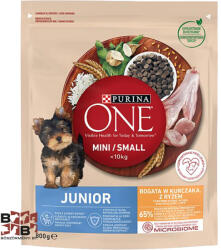 Nestlé Purina Purina One Junior teljes értékű állateledel kölyökkutyák számára csirkében gazdag, rizzsel 800 g (12511360)