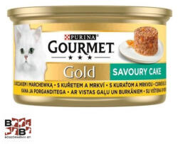 Gourmet Savoury Cake Csirkével és sárgarépával nedves macskaeledel 85g (BBT5541)