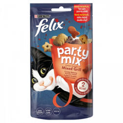 FELIX Party Mix Mixed Grill kiegészítő állateledel macskáknak marha, csirke & lazac ízesítéssel 60 g (12371157)