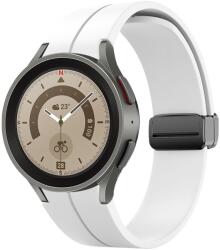 Cellect Samsung Watch 4/5, 20 mm, Fehér, Mágneses, Szilikon, Óraszíj (CEL-STRAPWATCH4MA-W)