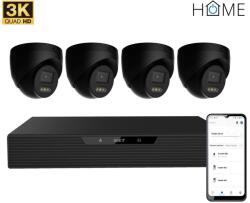 IGET HOME N85P4 - kamera NVR PoE szett 3K felbontással, 8CH NVR 4x kamera hanggal, IR és LED-ekkel (75020821)