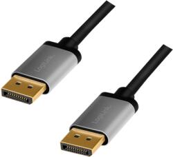 LogiLink CDA0100 DisplayPort kábel, DP/M-DP/M, 4K/60 Hz, alu, fekete/szürke, 1 m (CDA0100)