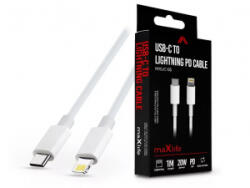 Maxlife MXUC-05 USB-C - Lightning töltőkábel 1m fehér (TF-0139)