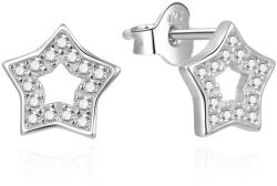 Beneto Elegáns ezüst fülbevaló cirkónium kövekkel Csillagok AGUP2110L