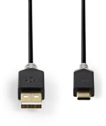 Nedis CCBW60600AT10 - USB 2.0 kábel | C típusú dugó - A dugó | 1 m | Antracit (CCBW60600AT10)