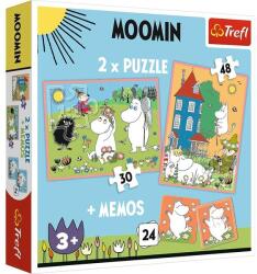 Trefl Joc Memorie si Puzzle Trefl 2 in 1 Memo Moomin