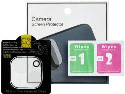 5D Glass Teljes Ragadós Kamera Üvegfólia - iPhone 14 átlátszó üvegfólia